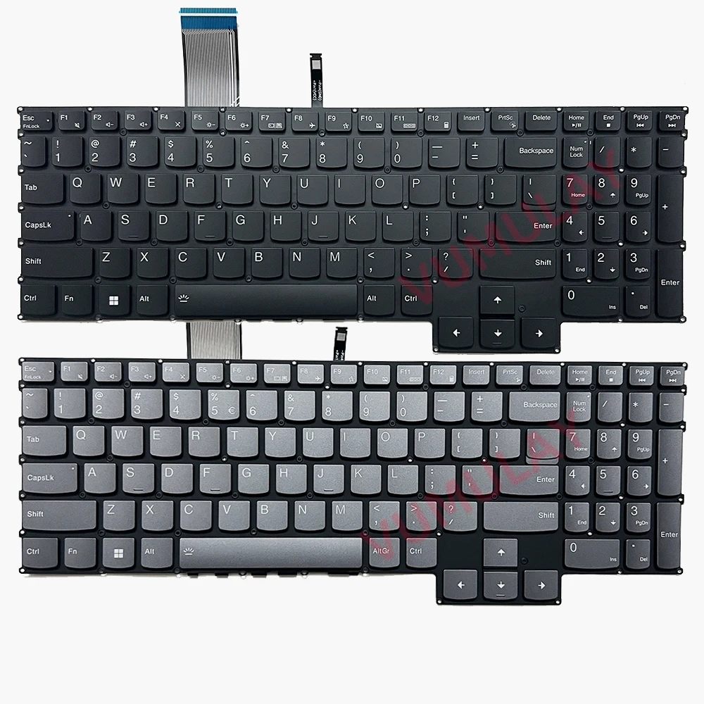 Podświetlana klawiatura Amerykański/rosyjski / Łaciński dla Lenovo Legion 5 Pro 16ITH6 16ITH6H 16ACH6 16ACH6H 16ARH7 16ARH7H 16IAH7 16IAH7H 82RF 82JD 82JQ 82RG