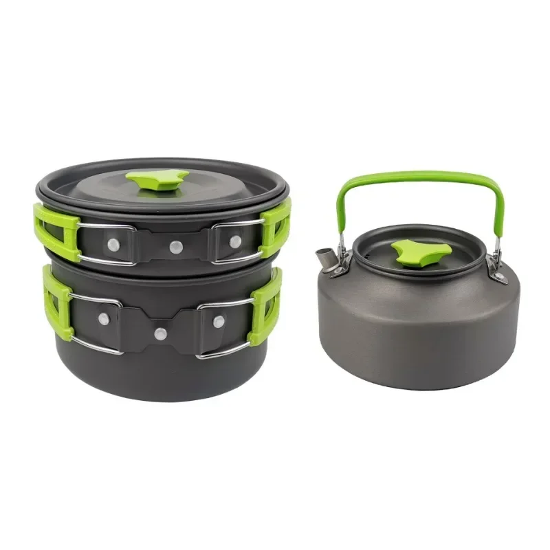 

Camping Cookware Portable Pot Pan Cup Set Folding Outdoor Cooking Set Hiking Picnic Tableware Tool Travel Equipment