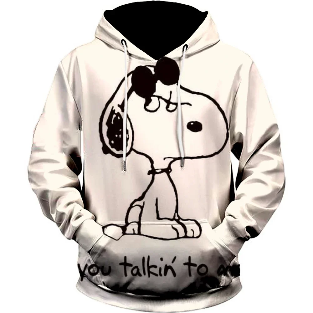 

2025 Spring and Autumn New 3D Printing Snoopy Men's Hoodie Women's Kid Girl Boy Street Leisure Sports Pullover
