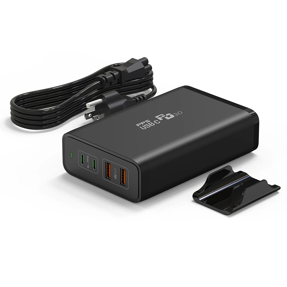 USB GaN 245W PD caricabatterie a ricarica rapida adattatore di alimentazione da tavolo stazione di ricarica 4 in1 con spina EU/US/UK/AU per iPhone Xiaomi Samsung