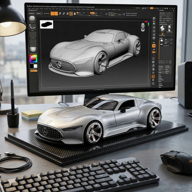 

1:32-AMG-GT alloy sports car model Pull back sound and light home decoration car tabletop ornament children's toy gift