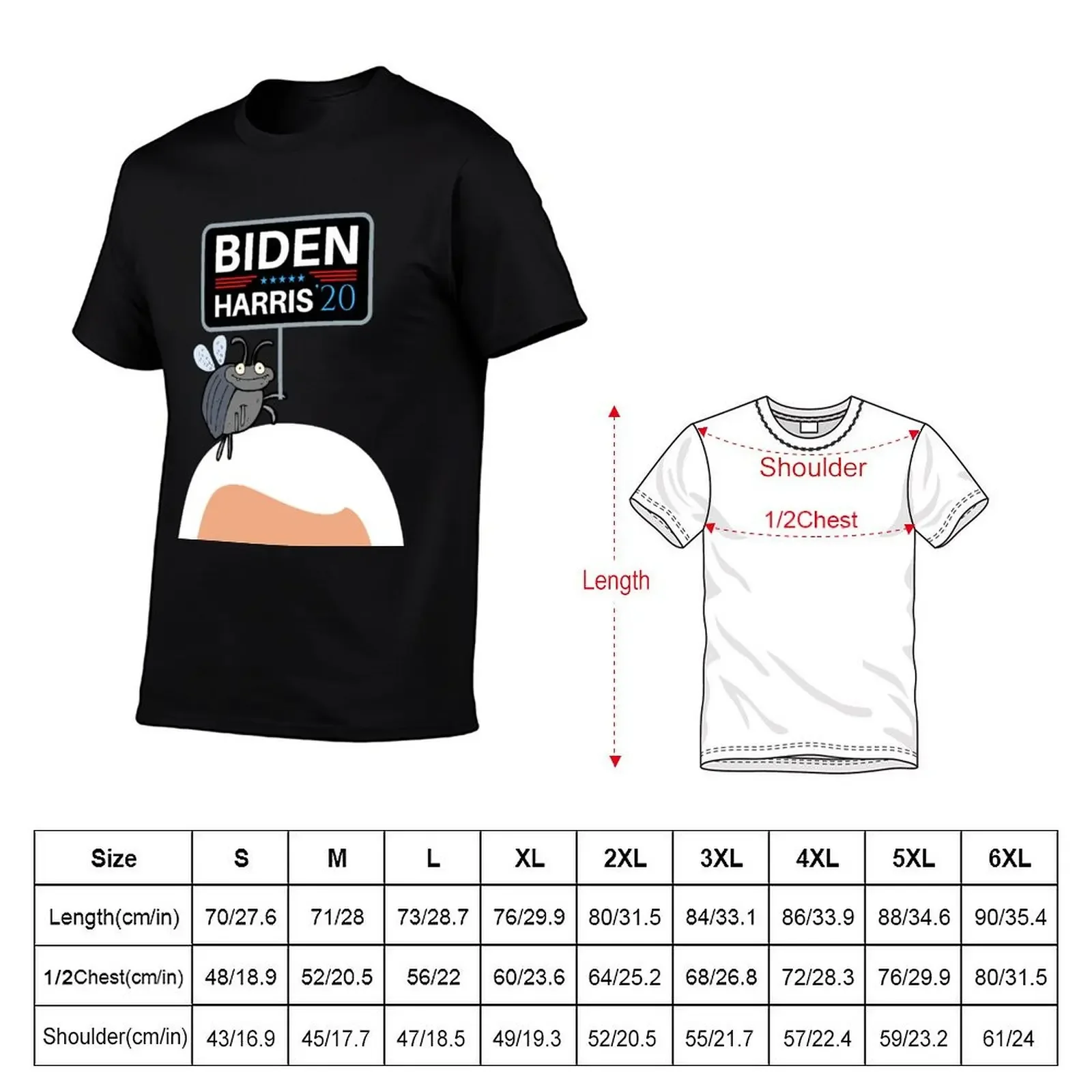 Biden Harris Debate Fly on Mike Pence's Head T-Shirt anime figures tees anime t shirts shirts men graphic