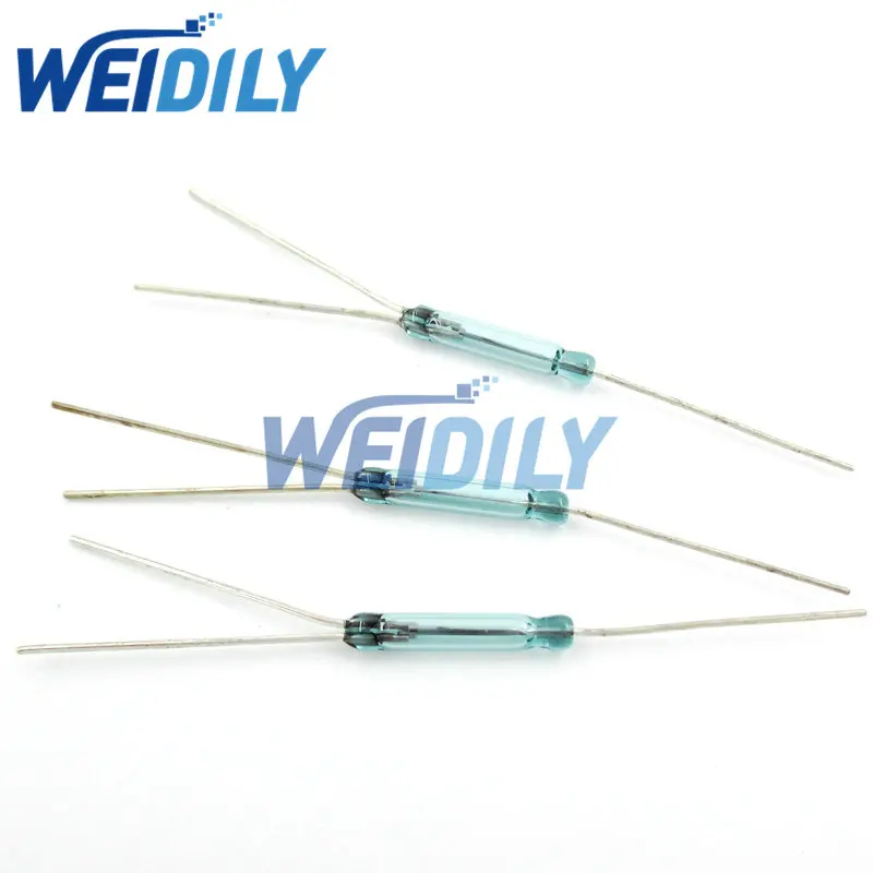 2PCS Reed Switch 3 pin Magnetic Switch Normally Open and Normally Closed Conversion 2.5X14MM NO NC Reed Switches