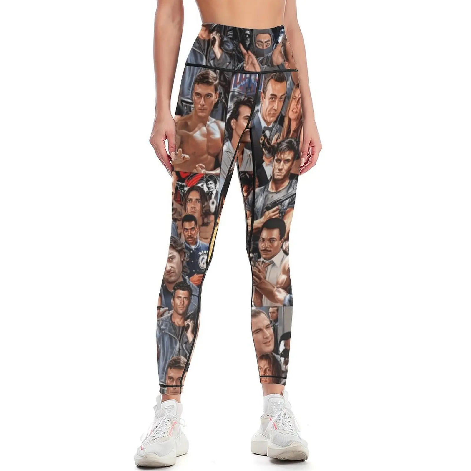 Collage Of Action Heroes Leggings gym womans harem pants Legging sport leggins push up woman Womens Leggings