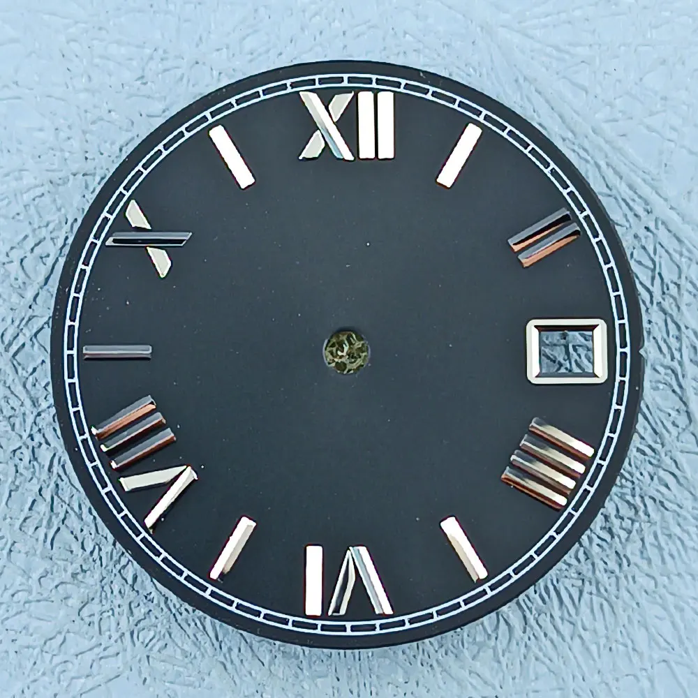 قرص ساعة روماني لتجميع الحركة ، معقم ، لا مضيء ، NH35 ، NH36 ، من من من من