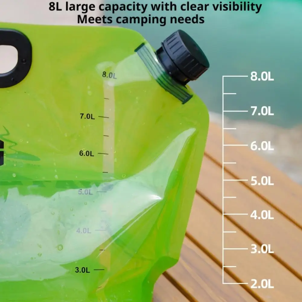 Camping Faltbarer Wasserbeutel mit Zapfhahn 8L Outdoor Wandern Wassereimer Große Kapazität Wasserbehälter Campingbedarf – Detail 14