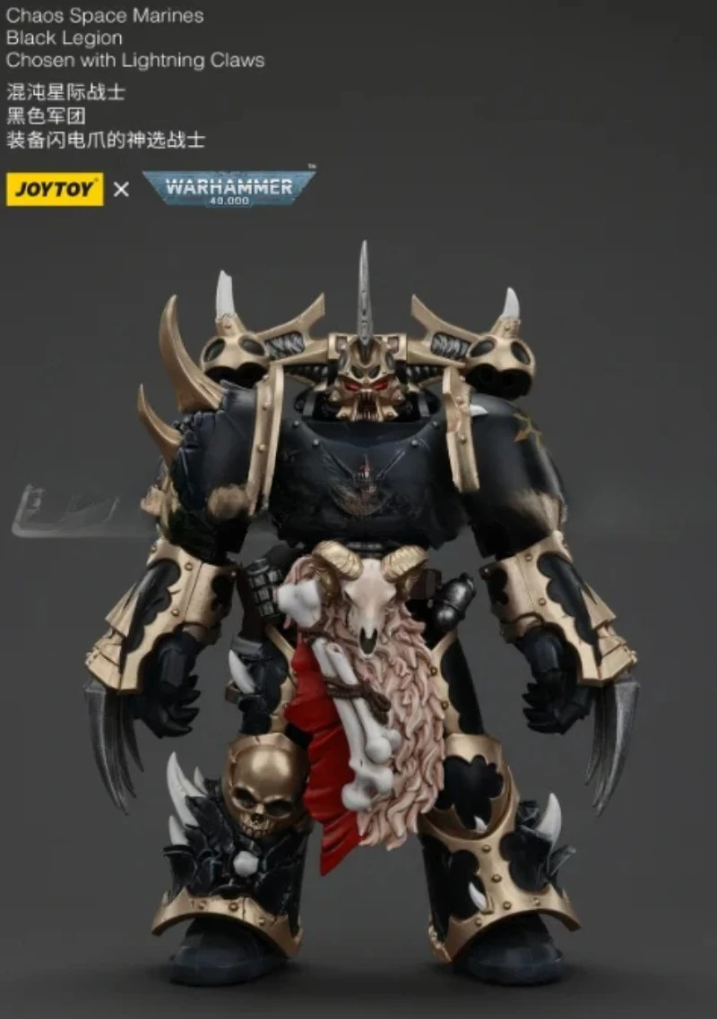 

Original JOYTOY 40K Chaos Space MarinesBlack LegionChosen with Lightning Claws 1/18 Action Figure Model Gift in Stock