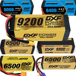 DXF Lipo Battery 4S 14.8V 15.2V 6500mAh 8000mAh 8400mAh 9200mAh Graphene 5mm 100C 120C 130C 140C for 1/8 Buggy Truggy Car Racing