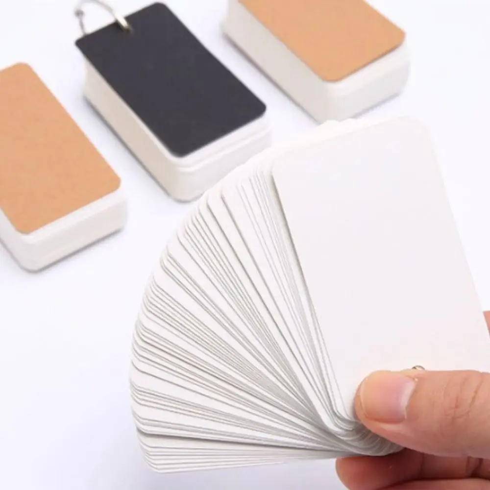 Mini Hard Postcards Punching Writing DIY Blank Card Book Memorizing Cards Diary Book English Word Cards