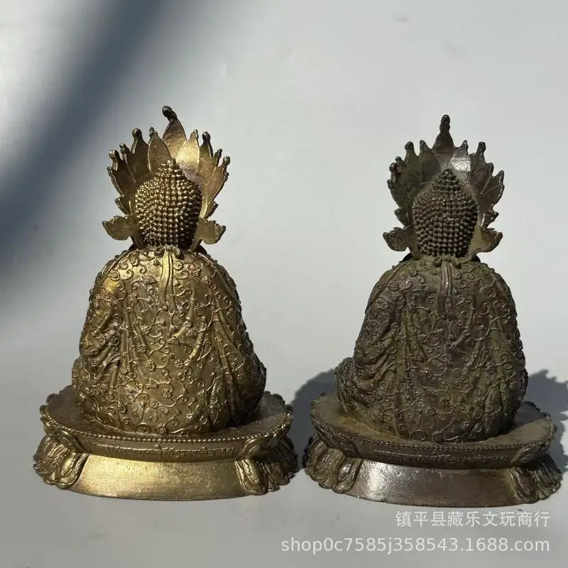 Vintage Nepalese Craft Juewo Buddha Shakyamuni Buddha 12-Year-Old Life-Size Statue Home Worship Antique Ornament