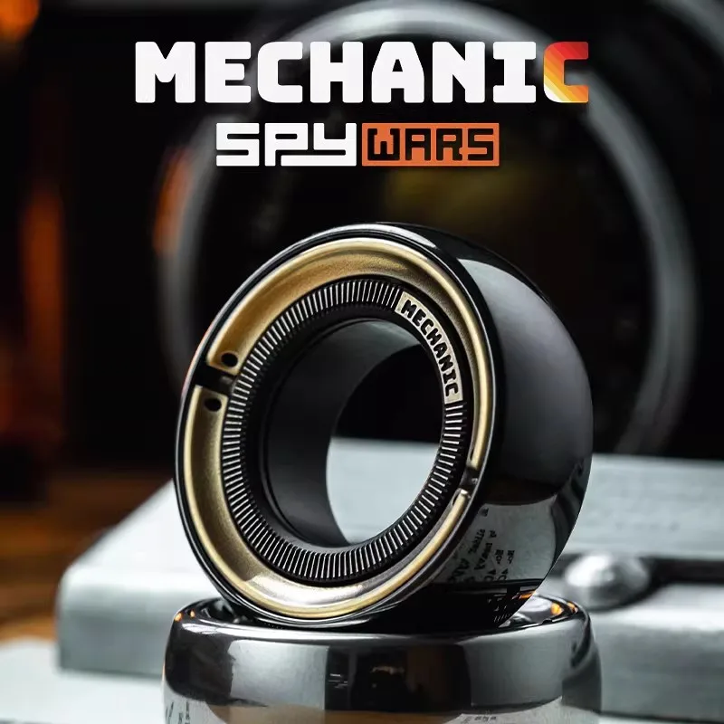 Fidget Spinner Gyros Cope Ratchet Magnetic Machinist C Section Ring Toy Decompression EDC Black Technology Adult Toys