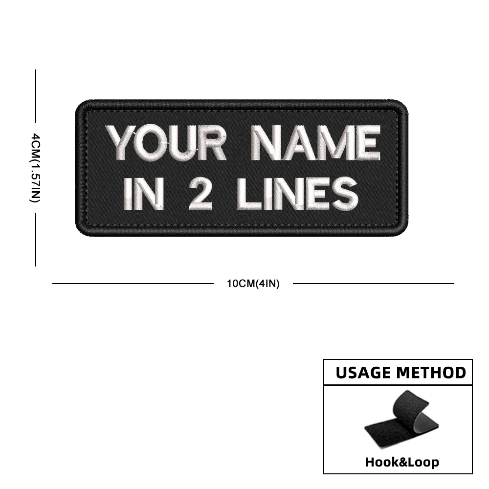 Parche personalizado nombre bordado con velcro – Táctico militar - imagen 4