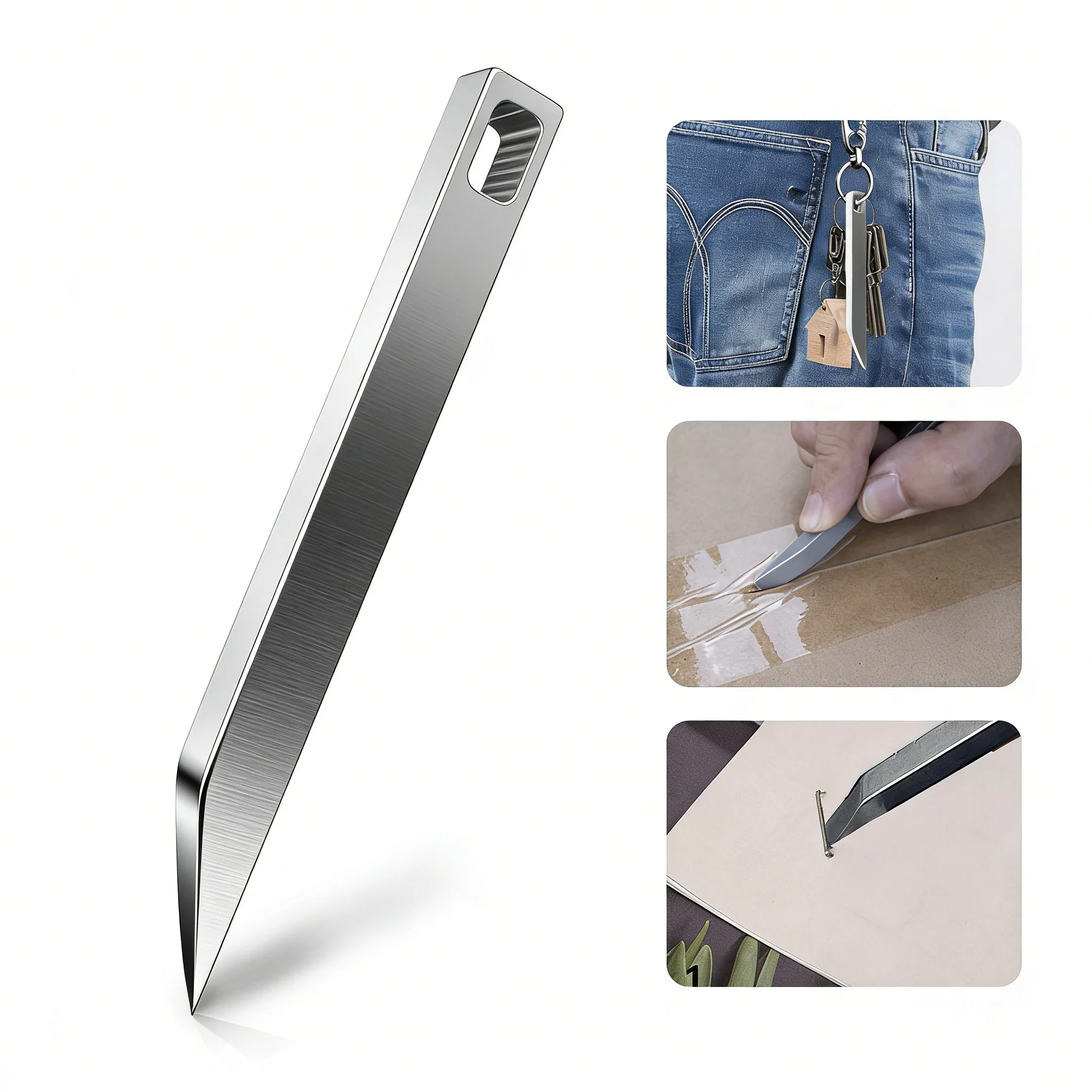 Heavy Duty Keychain Prybar EDC Pry Bar for Every Day Carry Small Stainless Steel Key Chain Multitool Prybar for Keys - view 3