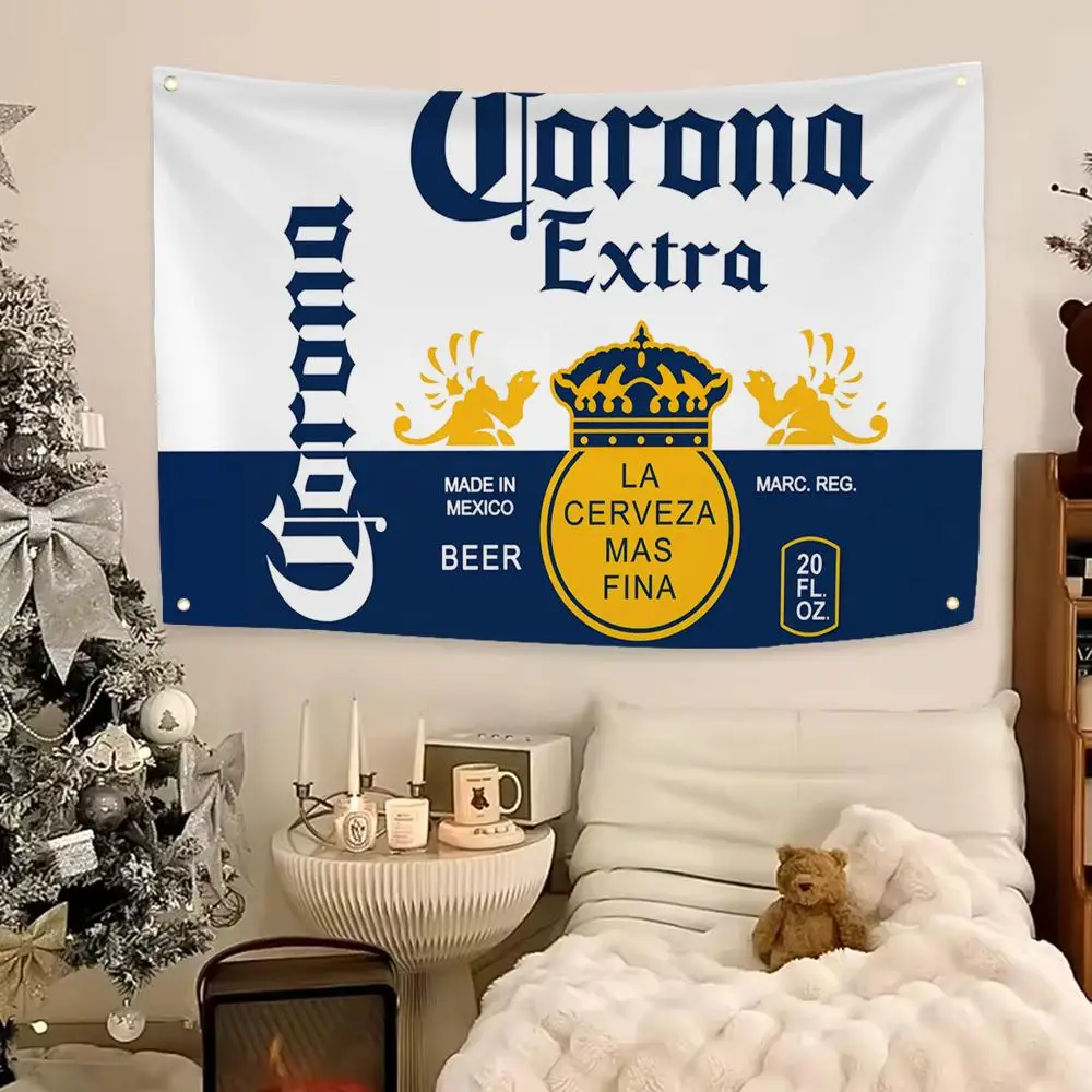 Popular Brand Corona Extra Flags Aesthetic Wall Hanging Flag Banner Bedroom Living Room Home Decor Large HD