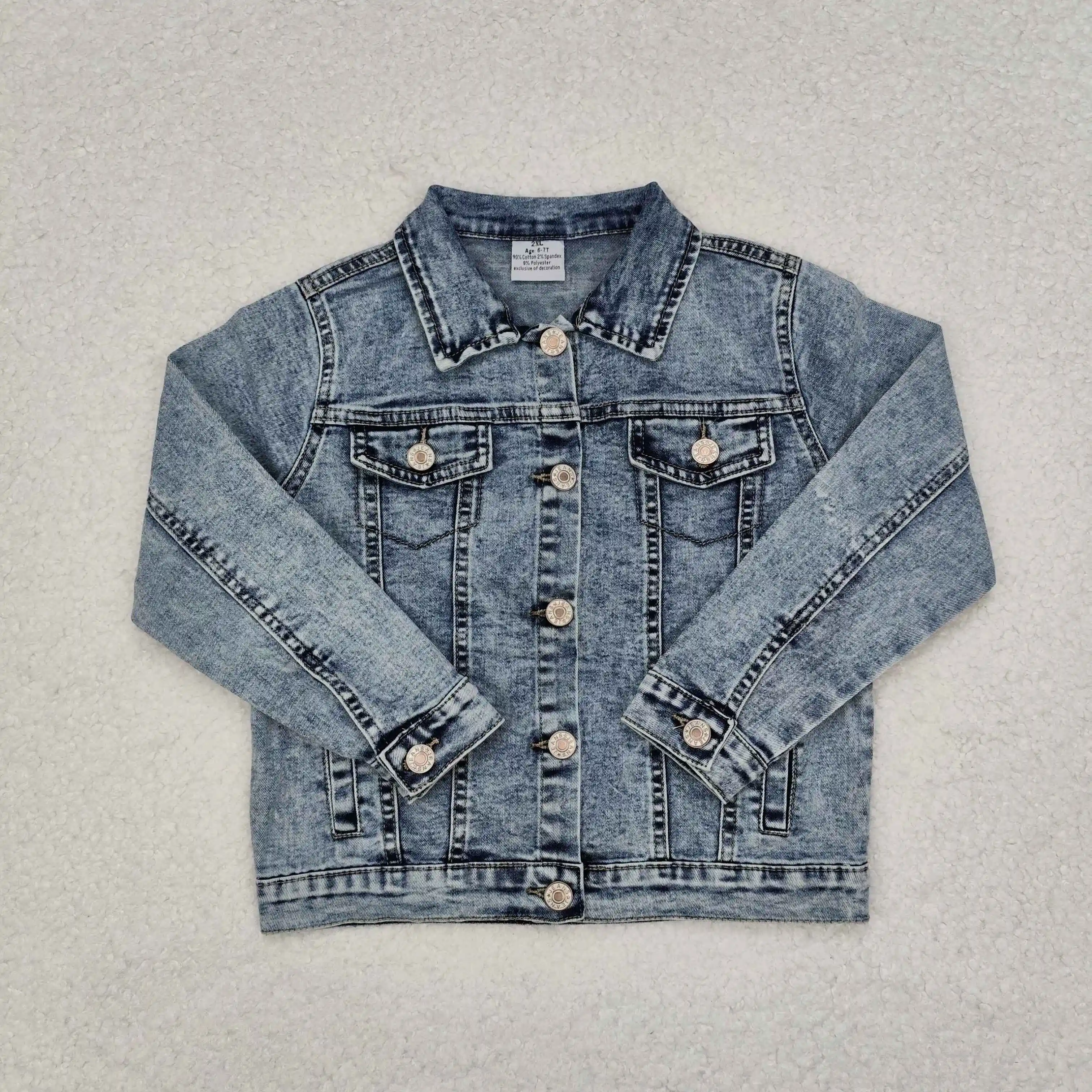 

6 A5-14- Blue and white denim top and denim jacket