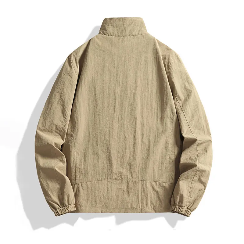 Autumn Breathable Men's Jackets Outdoor Sports Casual Loose Splash-proof Coat Male Spring Stand-up Collar Classic Windbreaker