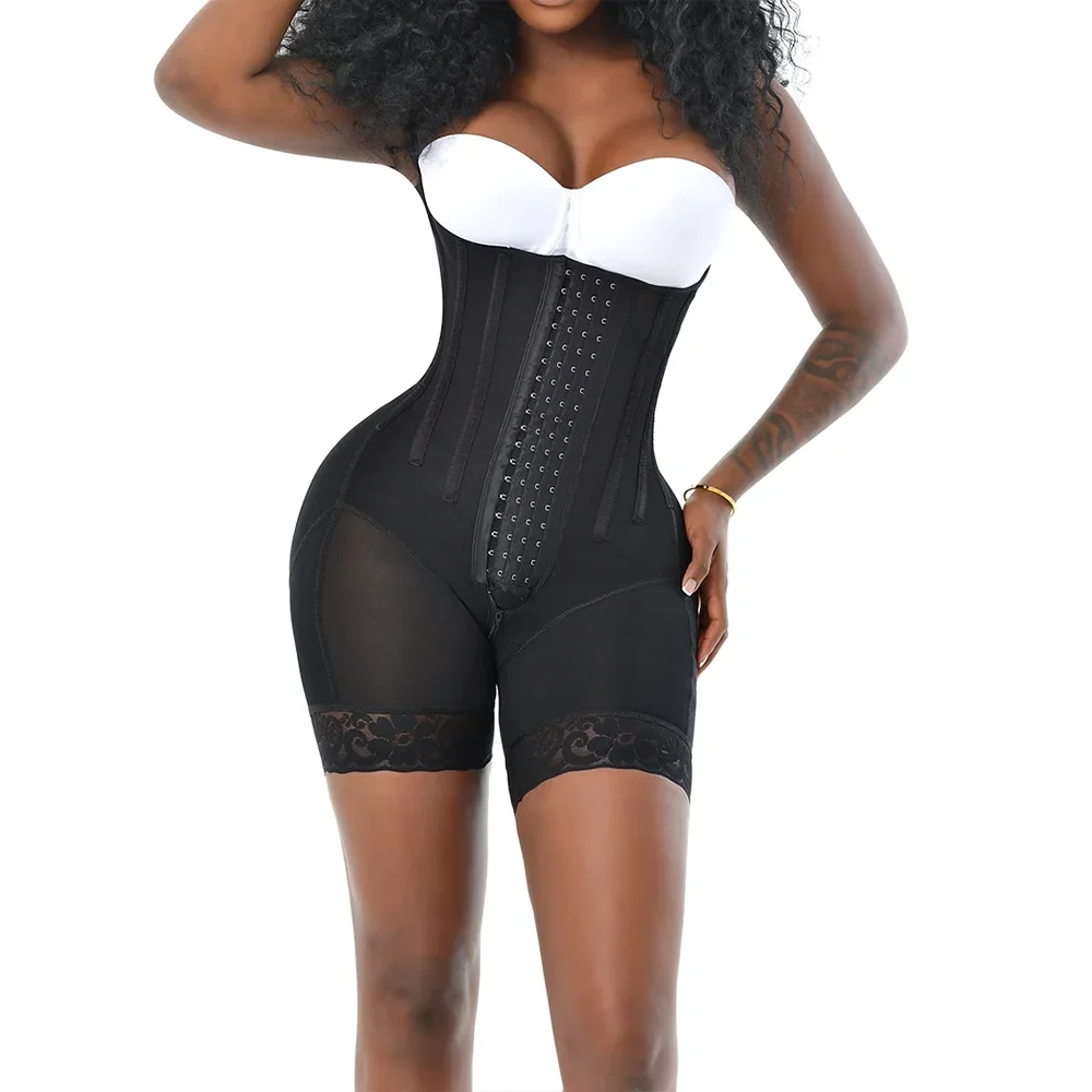 Fajas Colombianas High Compression Hourglass Body Shper Open-chest Shapewear Bone Abdomen Control Waist Trainer Underwear