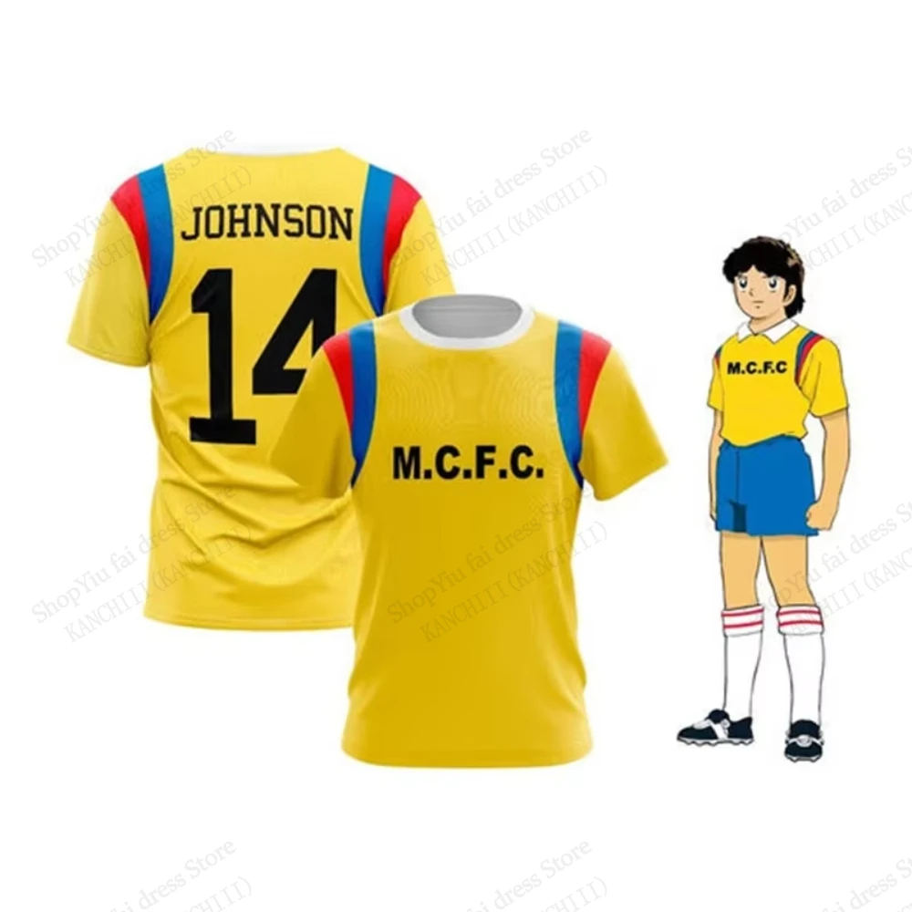 

Jersey Captain Tsubasa Oliver y Benji Anime Johnson Ross 3D T-shirt Men Women Fashion Short Sleeve Sports Football Tops Tee Kids
