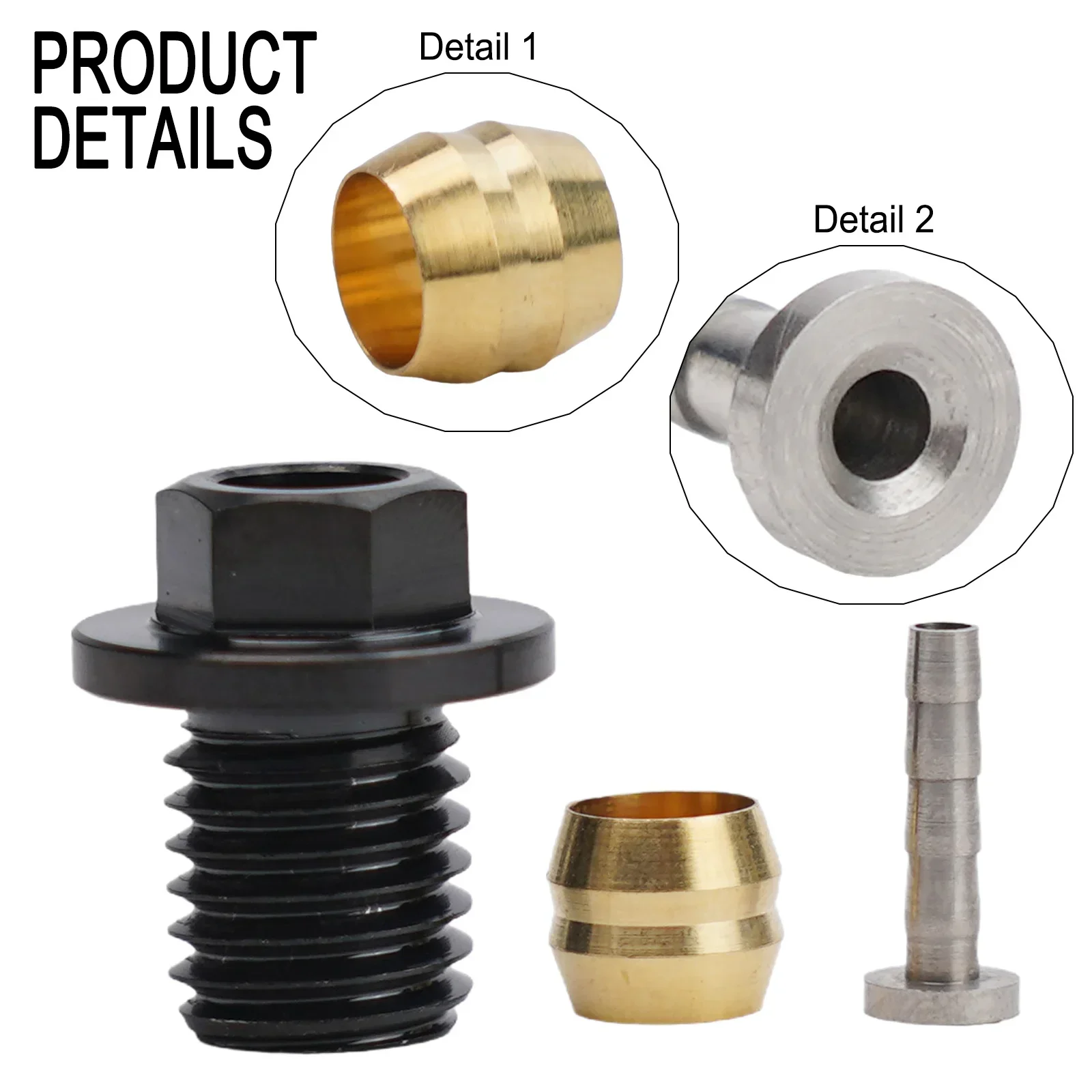 Bicycle Oil Needle With Screw For Shimano BH90 Stainless Steel Olive Insert And Connecting Bolt Nut For Shimano SM-BH90-JK-SSR