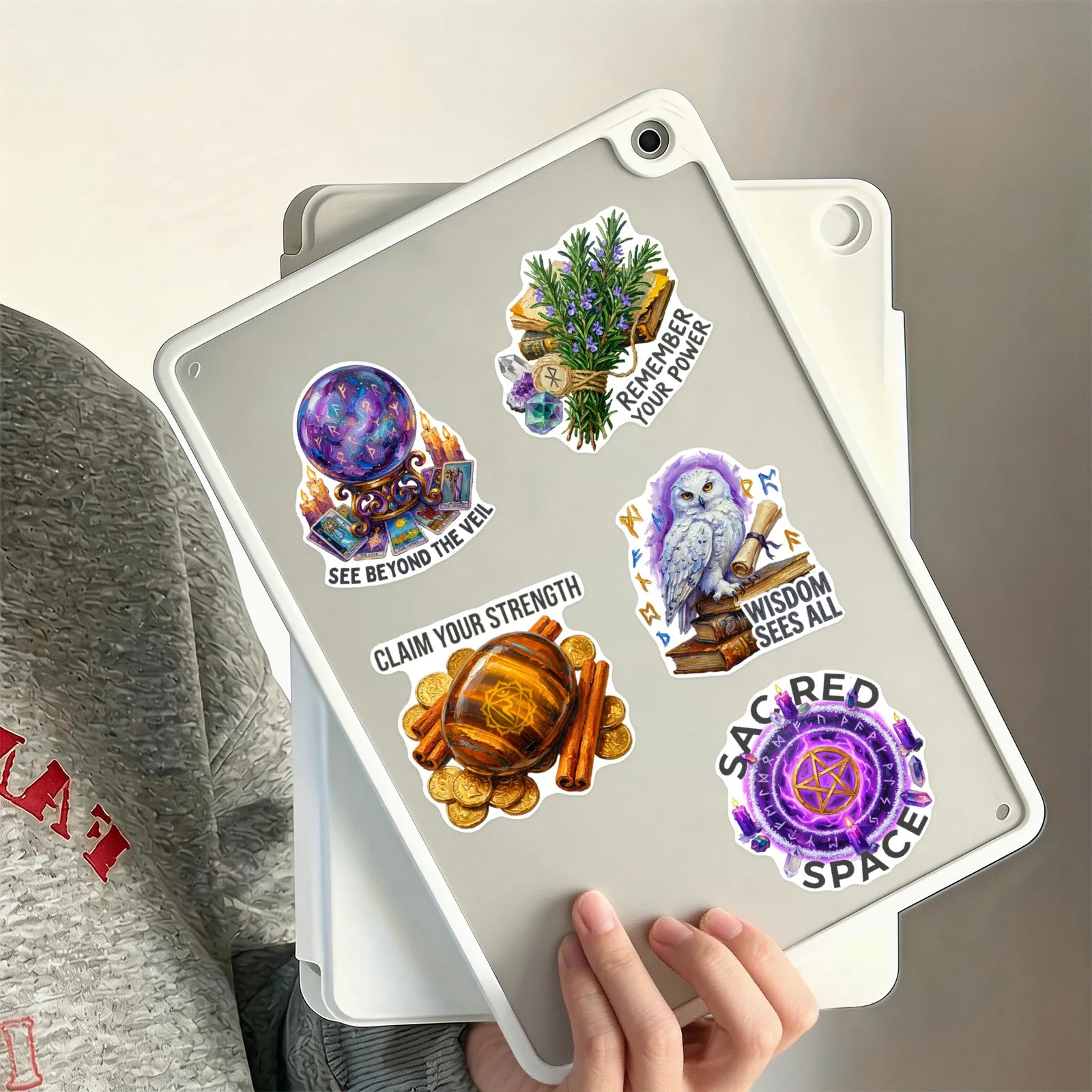 50 Pcs Vintage Magic Theme Key Lock Pattern Stickers Waterproof Vinyl Decals for Laptop Phone Case Journal Gift - view 4
