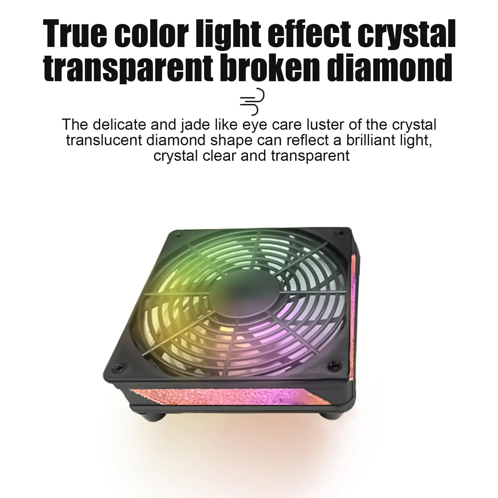 USB Portable Cooling Fan Efficient USB Fans Cooling Fan Laptop Cooling Pad With Multi-Color Light Computer Accessories