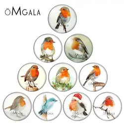 Artistic Drawing Vintage Birds Painting 12mm/16mm/18mm/20mm/25mm Round Photo Glass Cabochon Demo Flat Back Making Findings