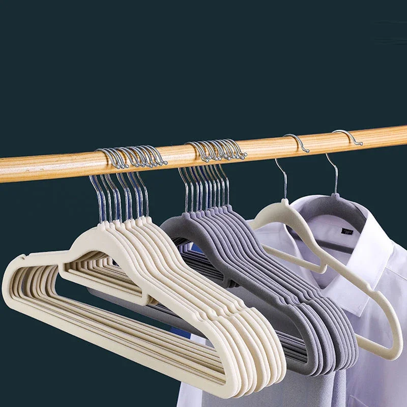 10/20pcs Pack Non-slip Velvet Kids Hangers for Jackets, Pants, Dress Clothes Hangers for Clothes Home Colgador De Ropa Tdh New