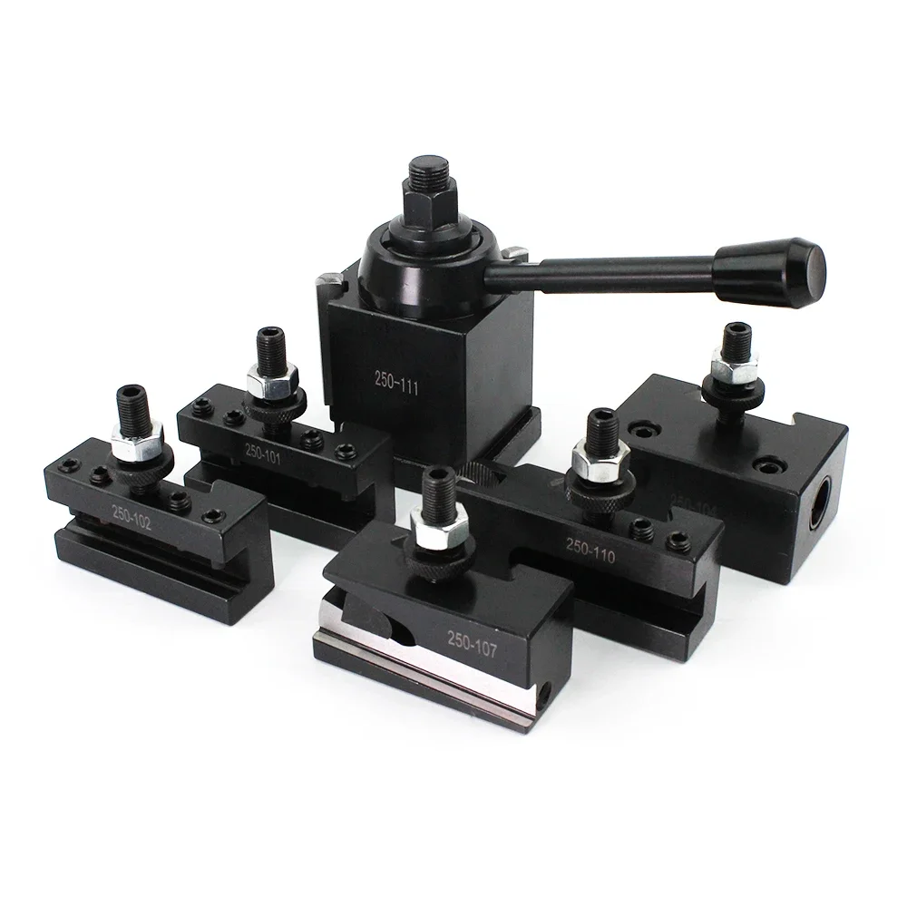 6 Pcs Wedge Quick Change Tool Post Lathe Tool Post Holder for Quick Change Lathe Tools 251-111 Model for Lathe Machining