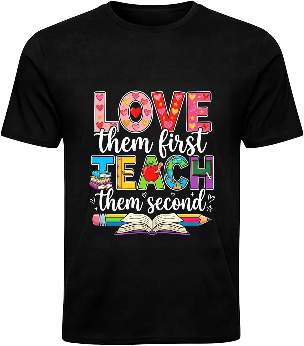 

Футболка-свитшот Gildan 18000: «Люби их сначала, обучай их затем». Классическая унисекс-модель с круглым вырезом, удобная повседневная.