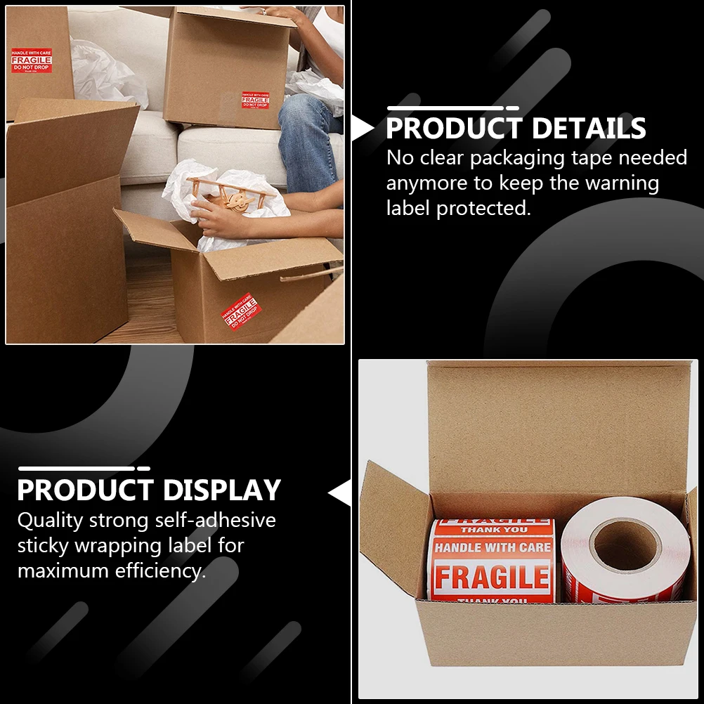

Fragile Stickers H Warning Labels Self Adhesive Packing Shipping Decals Folder Tag Document Storage Solution Lightweight