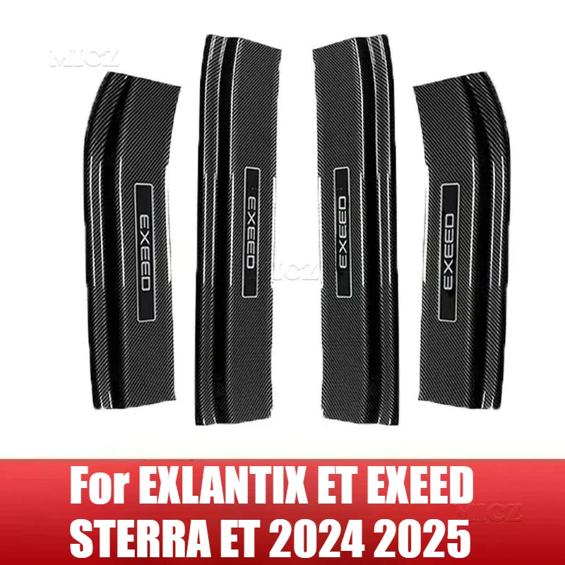 

Car Styling Accessories ABS Carbon Fiber Threshold Door Sill Pedal Protector Stickers for EXLANTIX ET EXEED STERRA ET 2024 2025