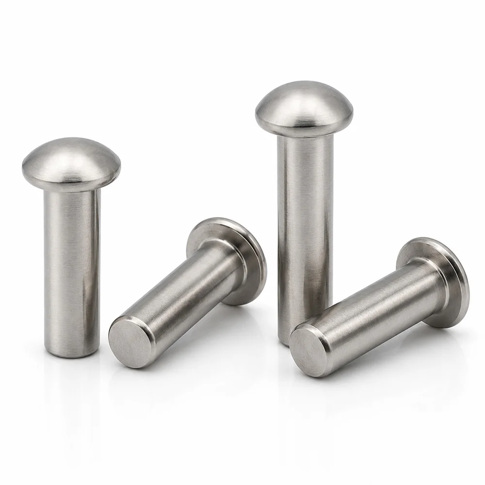 304 Stainless Steel GB867 Round Head Solid Rivets Dome Head Hammer Rivet Metal Fasteners M2-M8