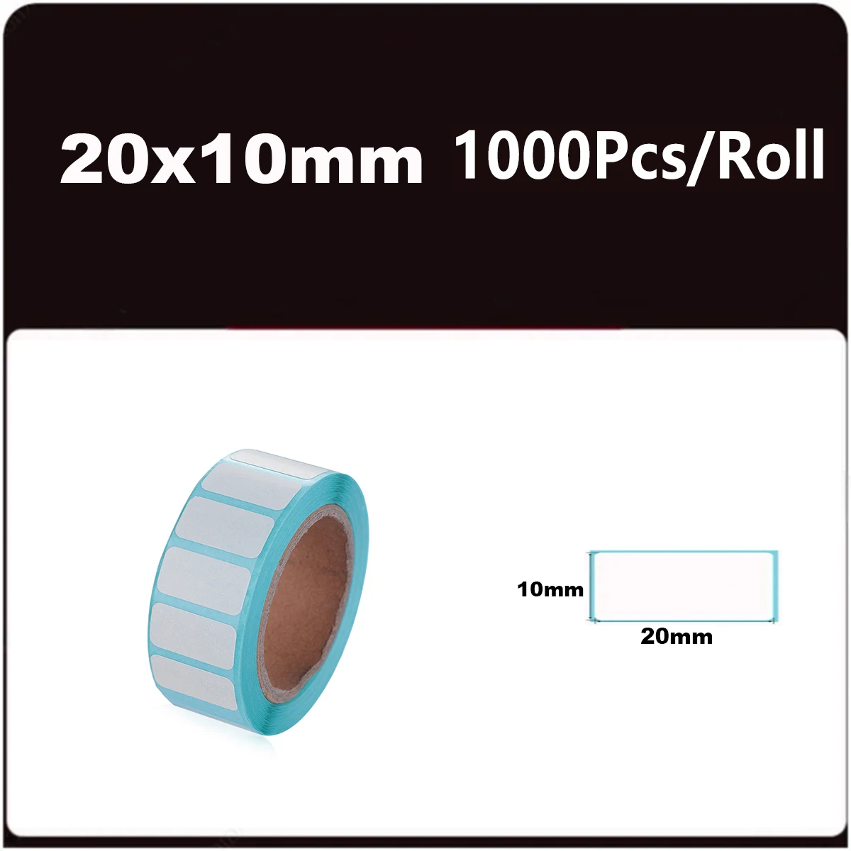 

W20xH10mm White Shipping Thermal Labels Paper Rolls Stickers No Carbon Band for Business Home Barcode