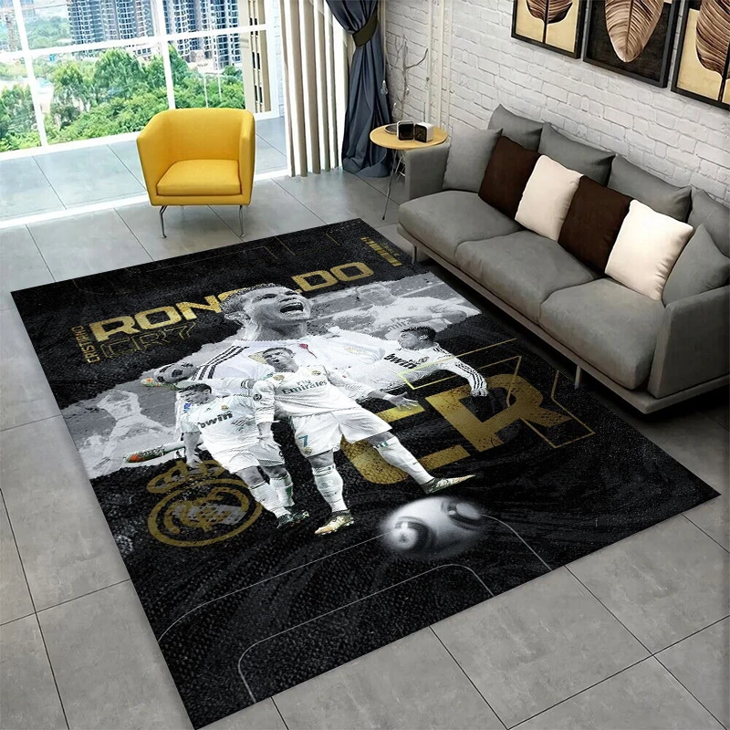 CR9 Goat R-Ronaldo Fußballstar-Teppich für Spielzimmer, Schlafzimmer, Wohnzimmer, Sofa, Heimdekoration, Kinderteppich, rutschfeste Bodenmatte