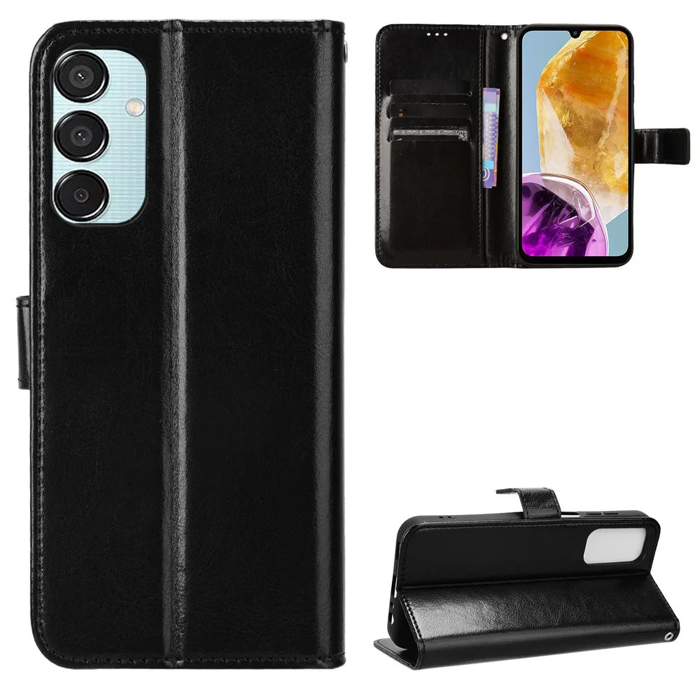 For Samsung Galaxy M15 5G Luxury Leather Flip Wallet Phone Case M156B SM-M156B/DS Case Stand Function Card Holder