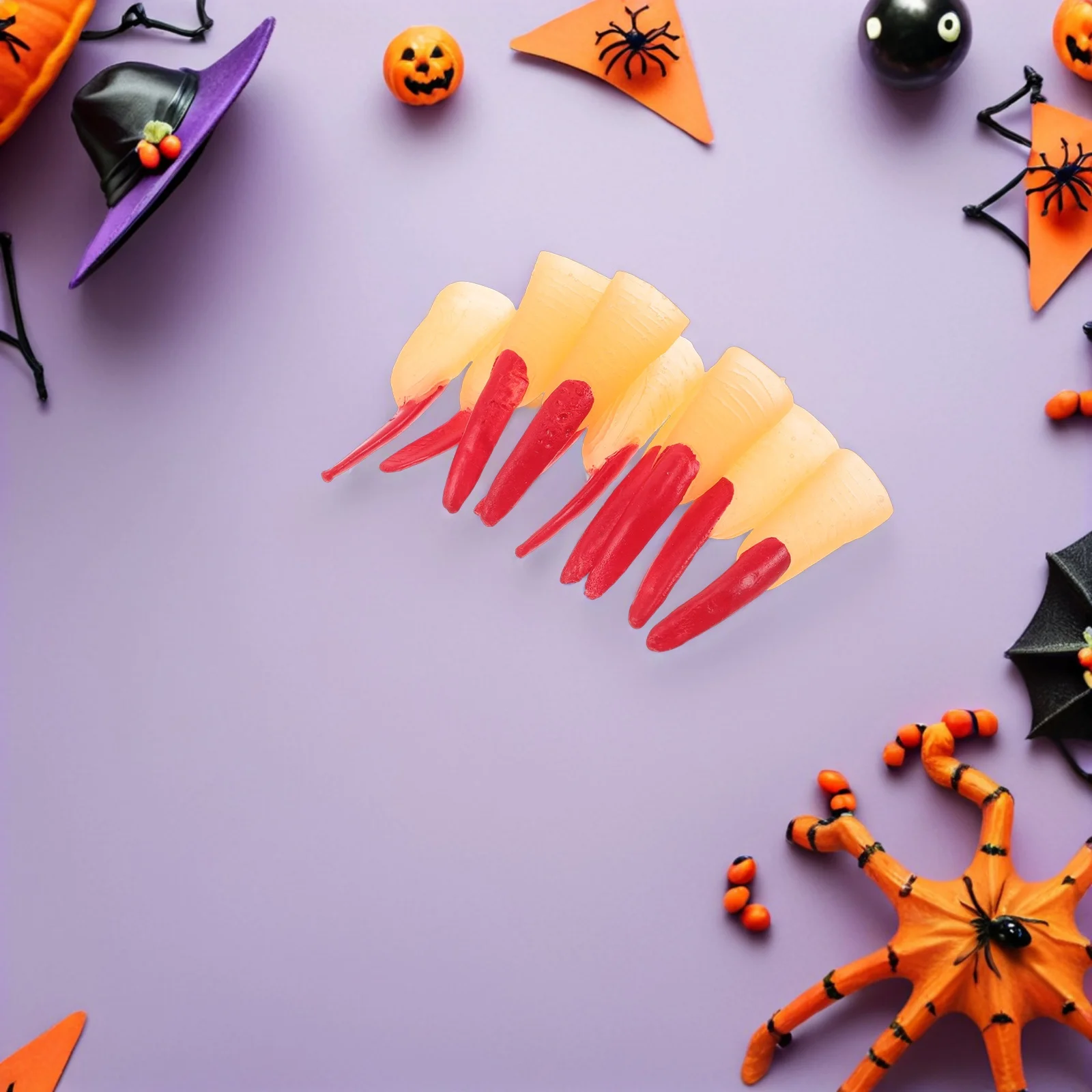 40 قطعة أصابع الهالوين واقعية وهمية يغطي الأصابع الرعب مسمار نصائح للحزب زي تأثيري خدعة الدعائم الرعب مسمار السحر