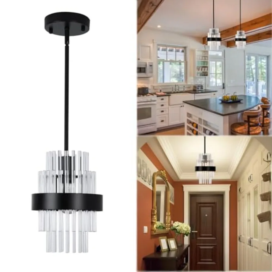 

Pendant Light Fixtures, 7inch Modern Glass Pendant Lights, Kitchen Island Lighting, Height Adjustable Pendant Lighting