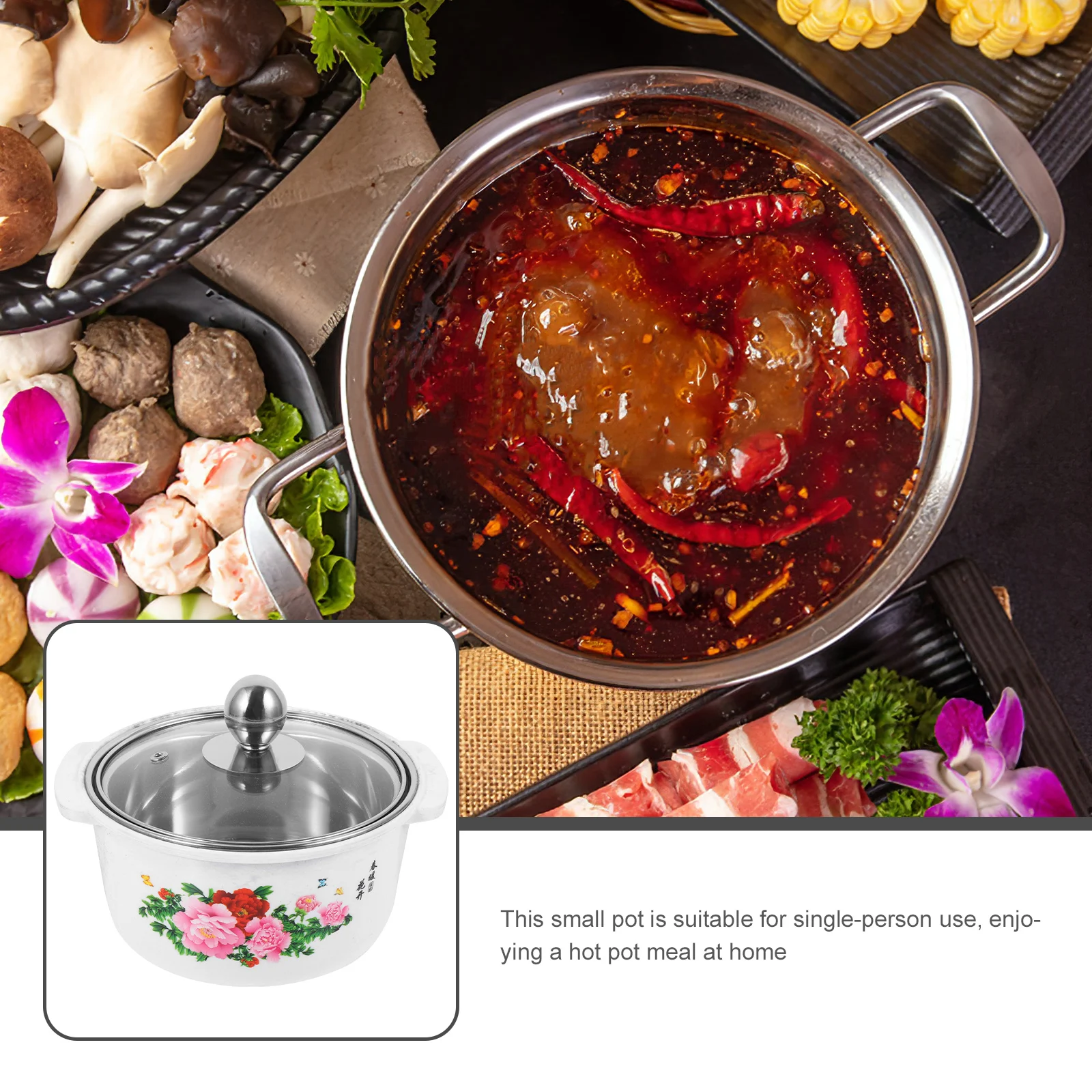 

Anti-scalding Sheath Pot Soup Kitchen Pots Stainless Small Induction Cooking With Lids Steel Sauce Individual Cover
