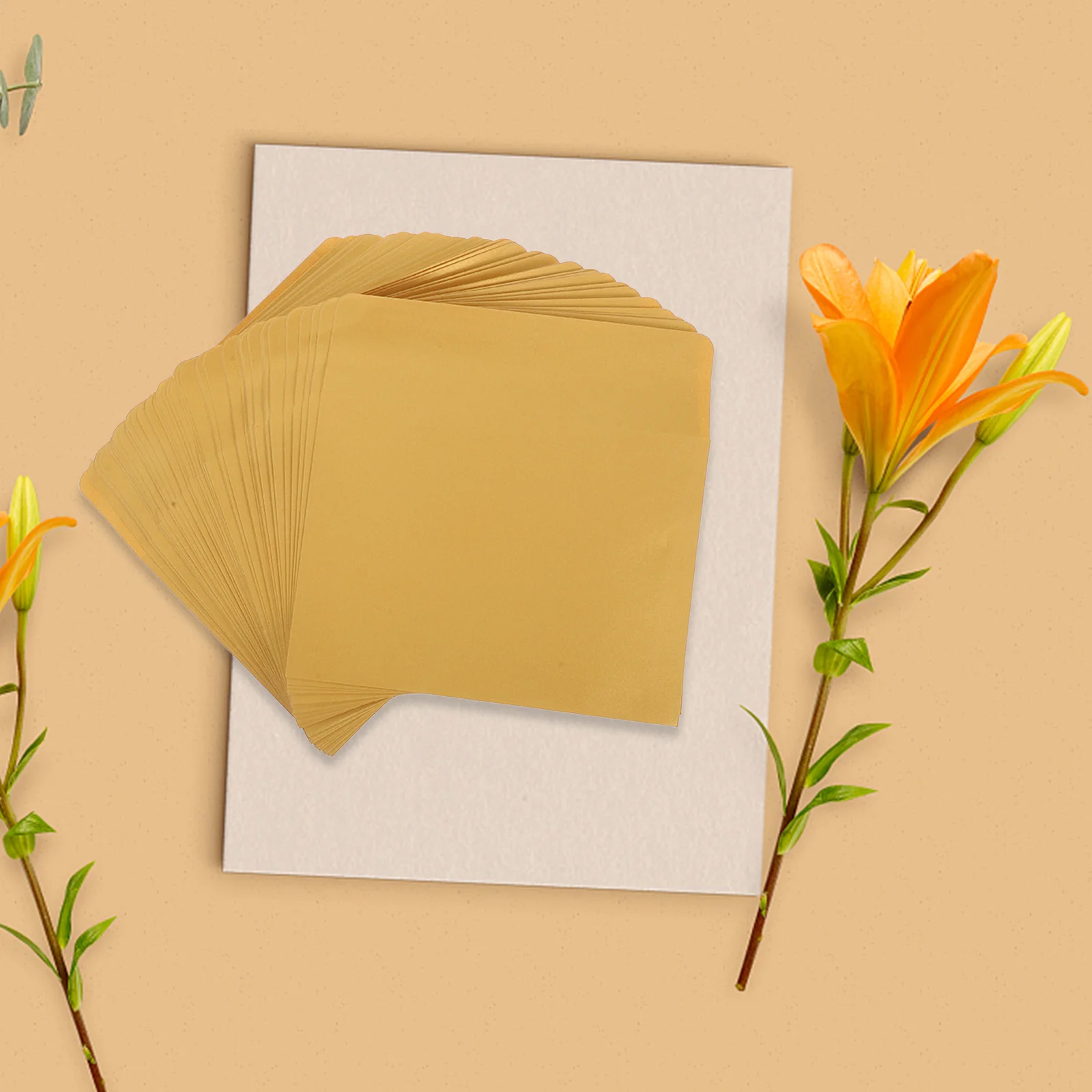 

50pcs Kraft Envelopes Self Seal Adhesive Closure Heavy Duty Large Document Mailing For Home Office Business Storage Pearl Gold