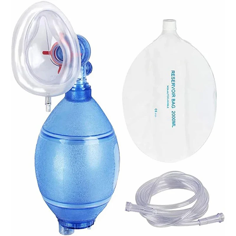 

First Aid Manual PVC Adult/Child/Infant Resuscitation Ambu Bags 2000ml/1600ml Reservoir Bag Emergency Self-help Rescue Tool