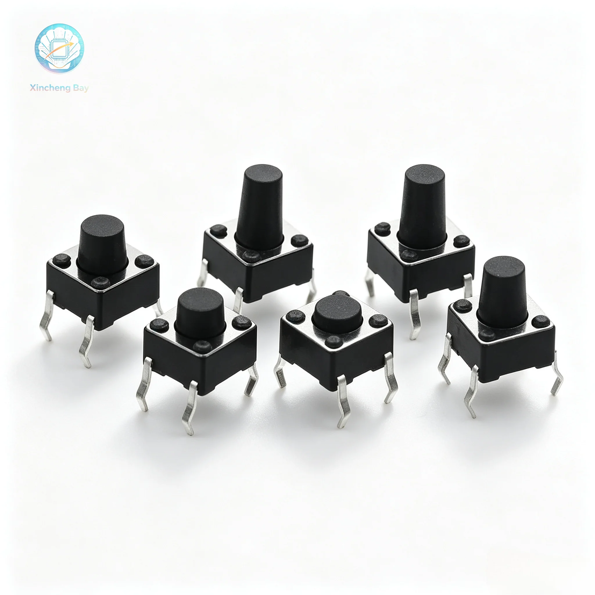 Tactile Tact Push Button Micro Switch Momentary 50Pcs  DIP 6*6*4.3MM 6X6X4.3/4.5/5.0/5.5/6.0/6.5/7.0/8.0/8.5/10/11/12/13/15/16MM