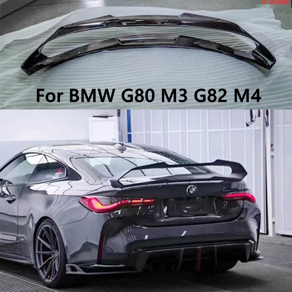 

For BMW M4 M3 G80 G82 High Quality Carbon Fiber Rear Roof Spoiler Wing Trunk Lip Boot Cover Car Styling 2021-2023