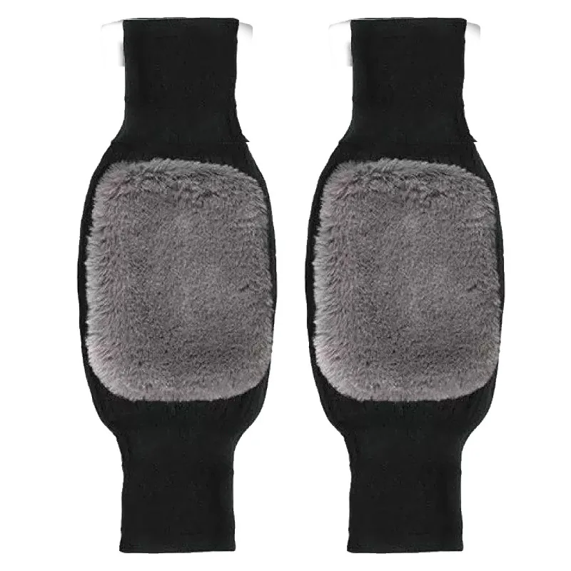 1 Pair of Winter Thickened Fleece-Lined Long-Haired Thermal Knee Pads for Men and Women, Cold-Proof and Frost-Resistant, Suitable for Elderly People with Chronic Knee Issues, Joint Protection, and Cycling