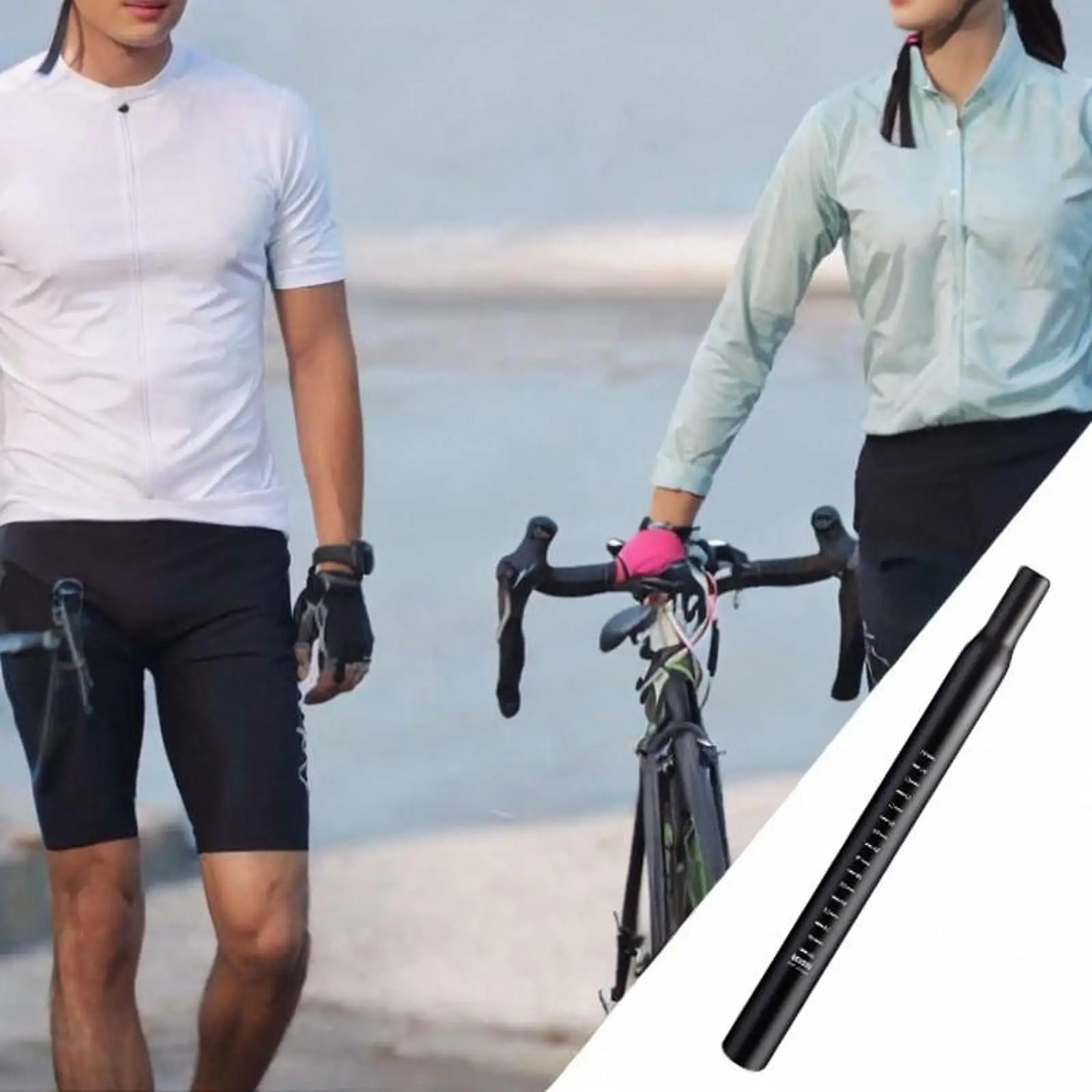 

Road Bike Seatpost Lightweight Aluminum Alloy Anti Slip Saddle Tube Universal Fit for Mountain and Folding Bicycles
