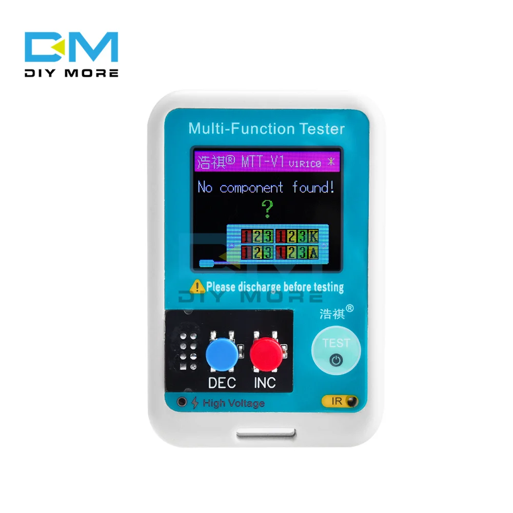 Imagem -03 - Precisão Transistor Tester Lcd Medidor Digital Triode Capacitância Esr Mos Pnp Npn Mosfet Tft Mtt-v1 de Alta