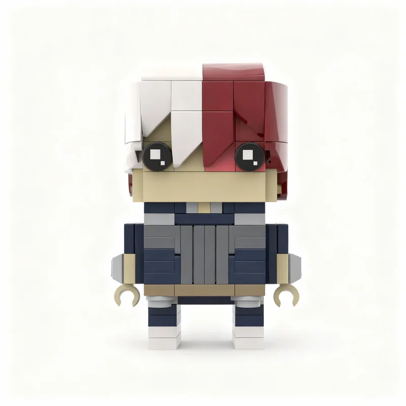 154pcs MOC Shoto Todoroki BrickHead - My Hero Academia BrickHeadz Model Building Blocks Construction Toy Christmas Gift Brick