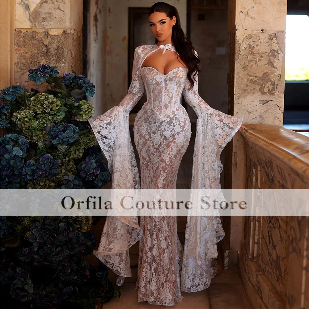 Sexy Lace Wedding Dresses Mermaid With Warp Sweetheart Lace Bridal Gowns 2025 Robe De Mariée Customized