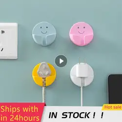 No Punch Power Cord Plug Wall Storage Hooks Strong Non-marking Plug Socket Hanger Kitchen Plug Holder Support  Fixed Paste Hooks