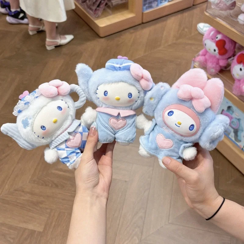 

Sanrio Kuromi Blue Blind Box, милые виниловые куклы с лицом, мультяшный декор, игрушки, подвески «Hello Kitty», сюрприз, подарок на день рождения девушке на Хэллоуин