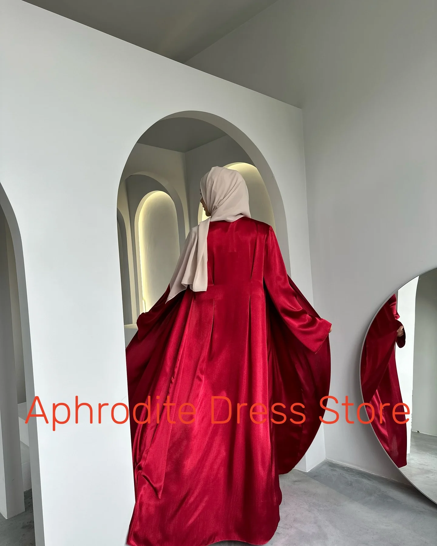 Abiti da sera in raso personalizzati di alta qualità Abito da cocktail formale con maniche lunghe girocollo Occasio speciale su misura